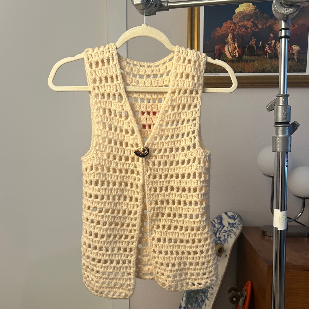 Vintage Crochet Vest made in the 70’s.